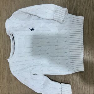 Ralph Lauren White Cable Knit Sweater